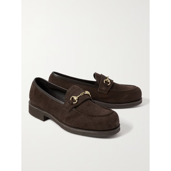 $950 GEORGE CLEVERLEY Colony Full-Grain Suede Loafers Black US 9 / UK 8 EU 42 main image 5